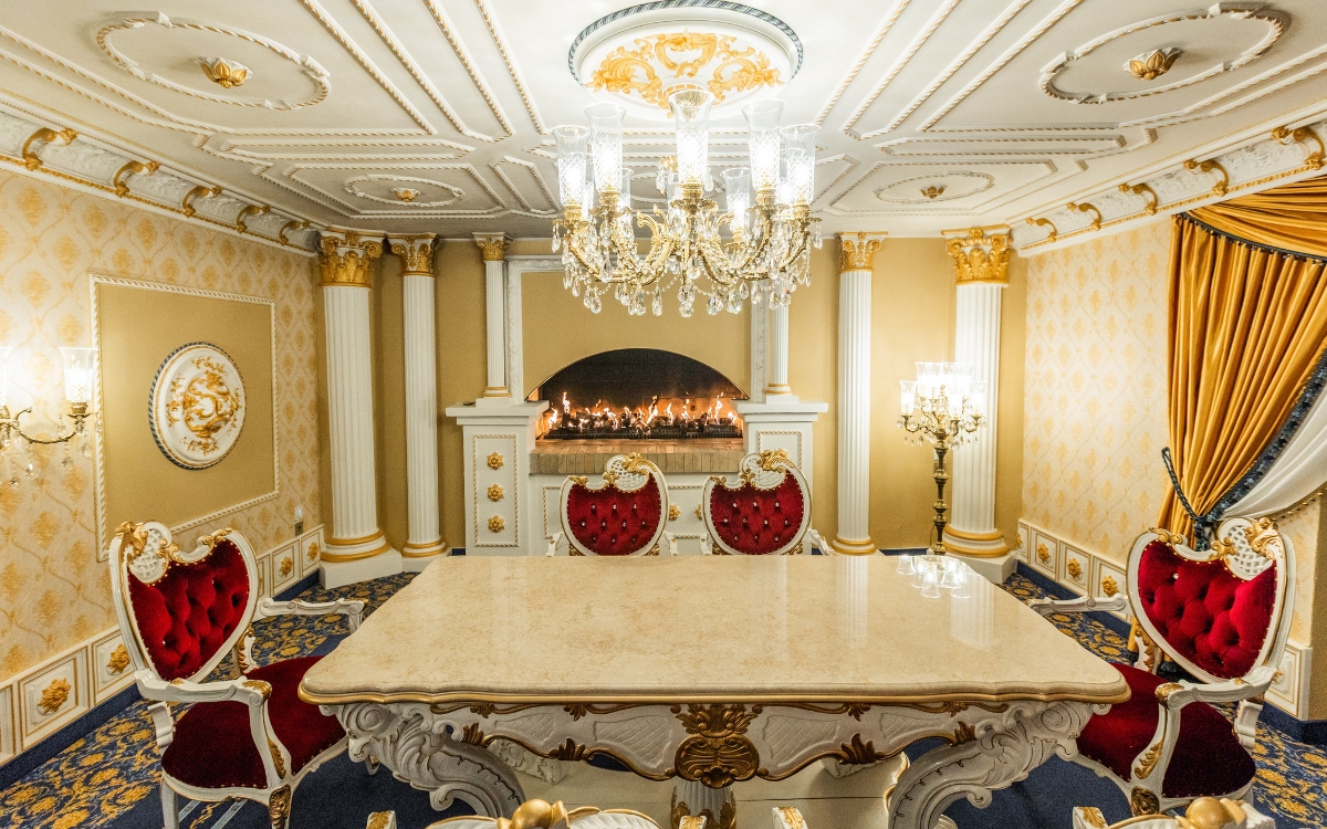 Mosadzný sklenený luster EL8531201PT