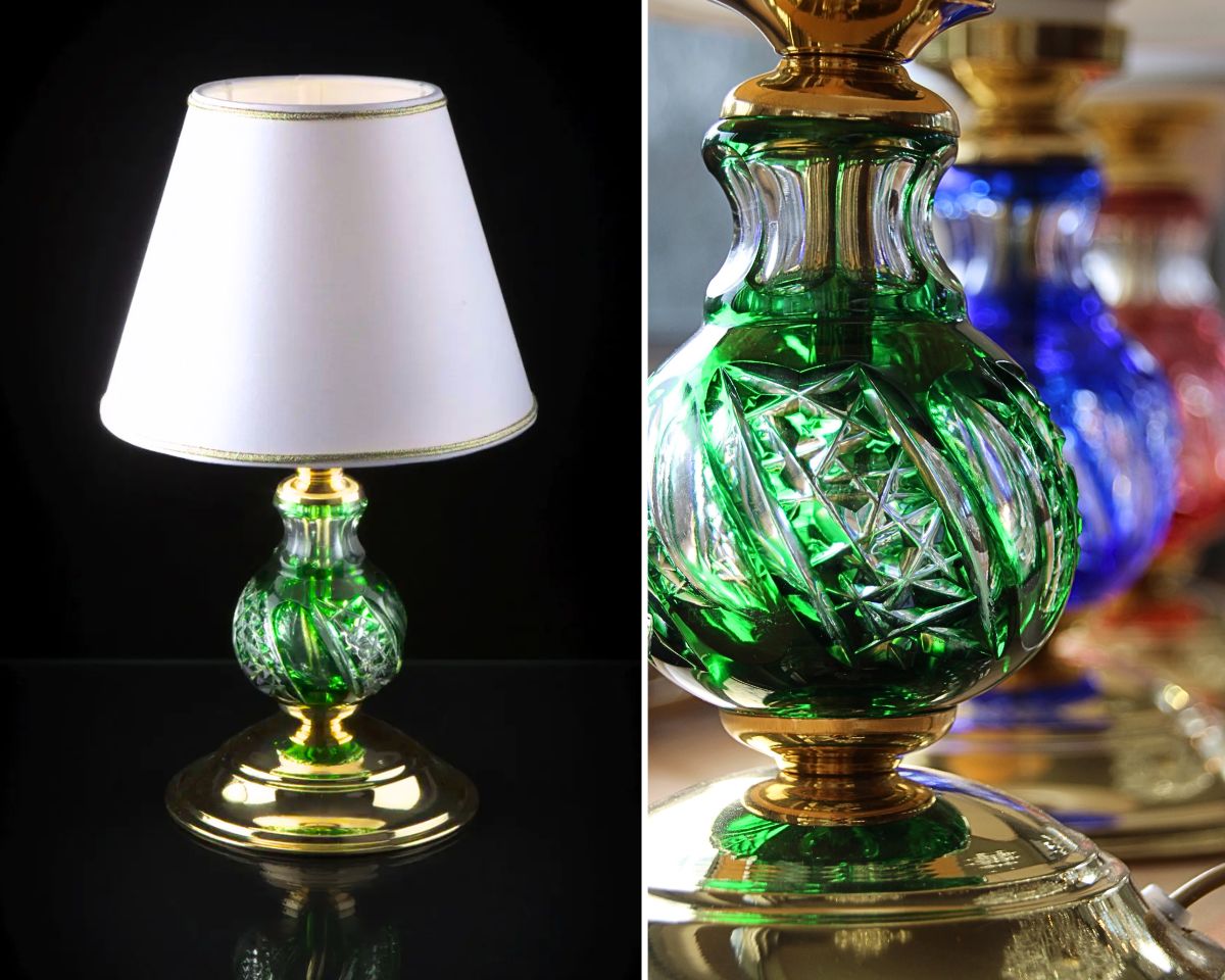 Stolná lampa zelena