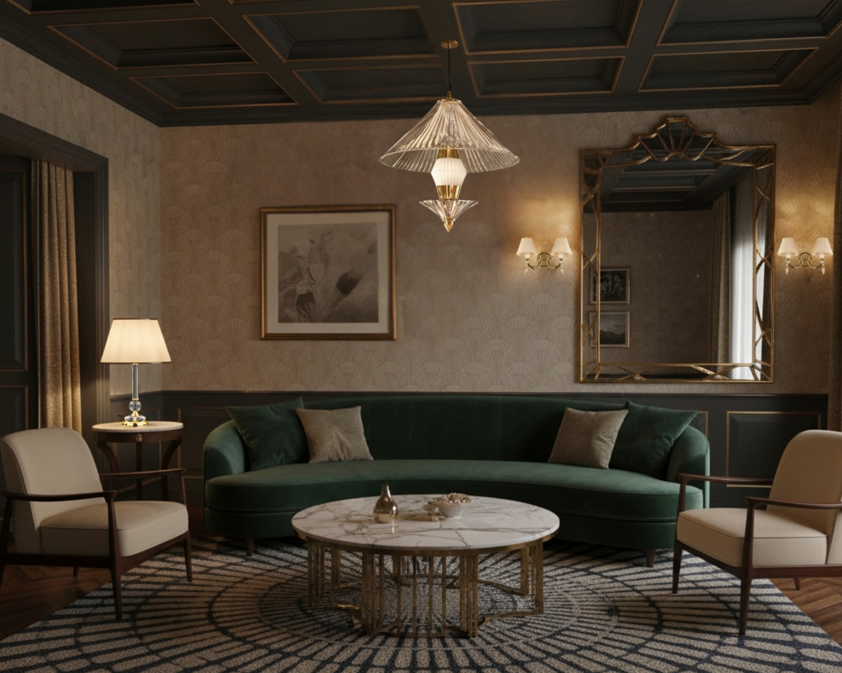 Interiér s nádychom secesie