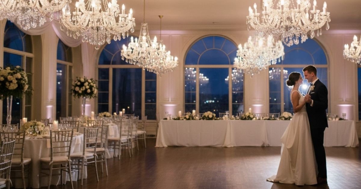 Krištáľové lustre pre svadobné sály