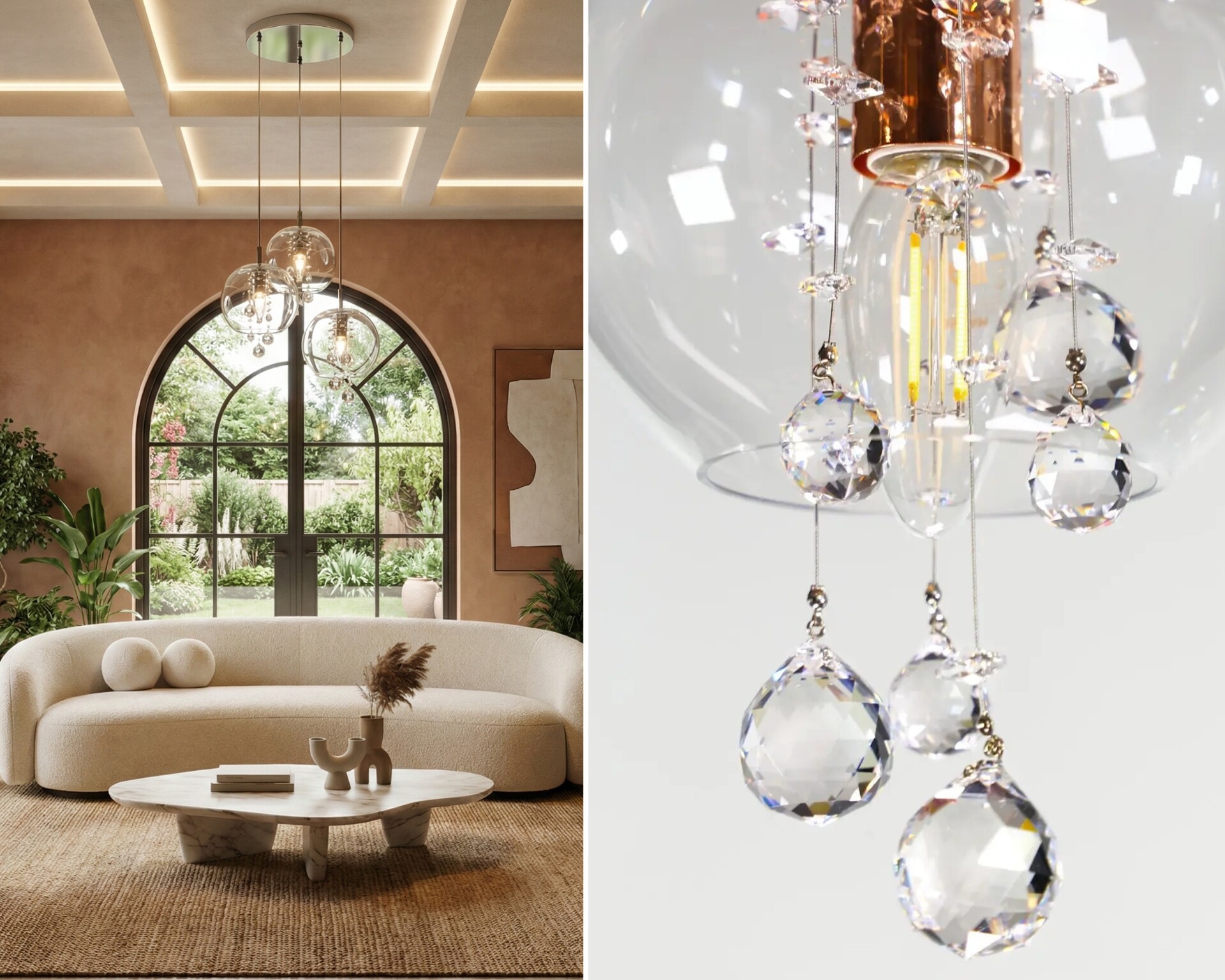 Dizajnové svietidlo závesné L-TAL-03Ni