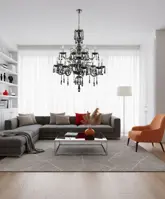 Krištáľový luster čierny ATCH8+4A