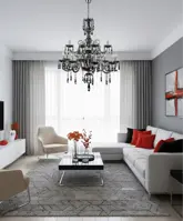 Krištáľový luster čierny ATCH8+4A