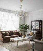 Luster mosadzný sklenený AL175