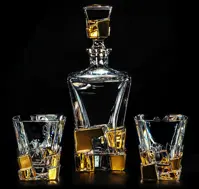 Krištáľový set na whisky BG26107ZLATO-S