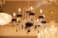 Luster sklenený čierny EL210803Black