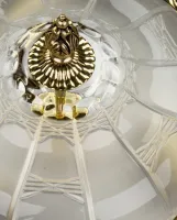 Luster mosadzný L16153 - matné sklo