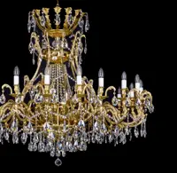 Mosadzný luster luxusný L367CLN