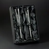 Krištáľové sklenice na sekt - otvorené 2ks