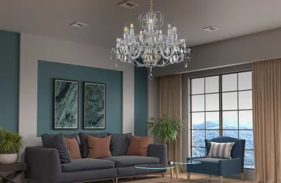 Moderný krištáľový luster do obývačky 