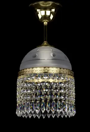 Luster mosadzný s ovesy L331CLN