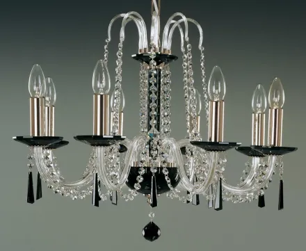 Luster sklenený čierny EL210803Black