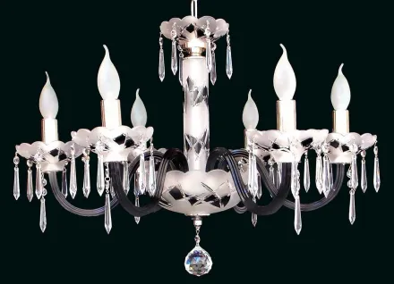 Luster sklenený čiernobiely EL6126183mat