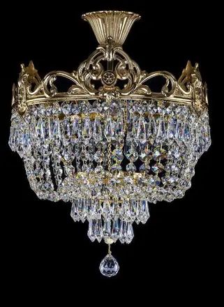 Luster mosadzný s ovesy L375CLNT