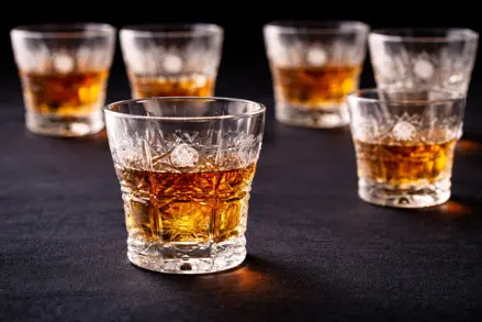 Brúsené pohárky 6 ks 45 ml BOPK500