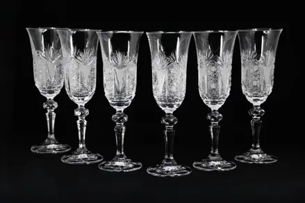 Brúsené poháre na víno JKS009