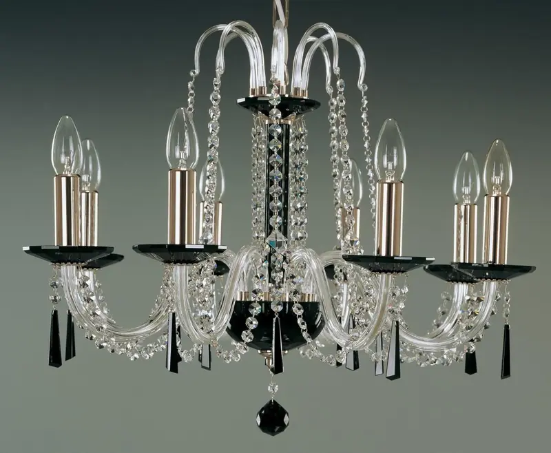 Luster sklenený čierny EL210803Black